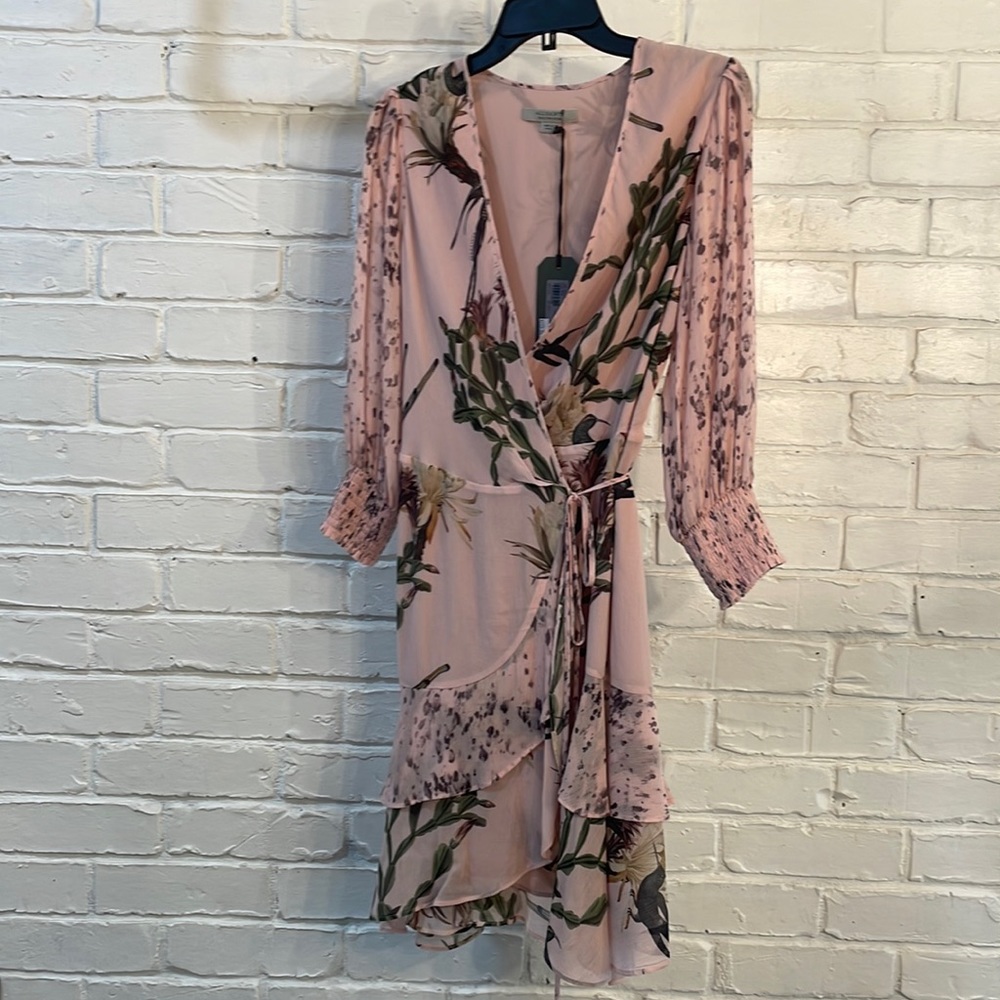 NWT All Saints Ari Nolina Dress in clay pink, sold out online